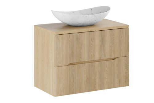 Cabinets with 80 cm countertop and washbasin set “Nordic Cremona”