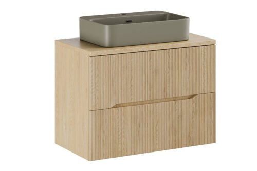 Cabinets with 80 cm countertop and washbasin set “Nordic Cremona”
