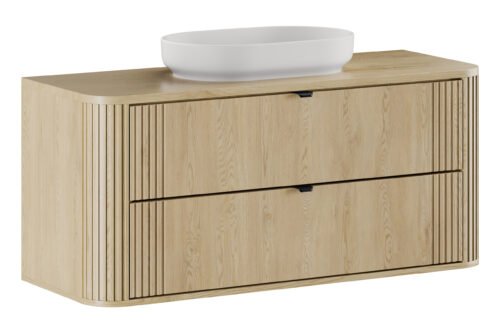 Countertop cabinet and countertop washbasin set 120 cm Ovalia Cremona
