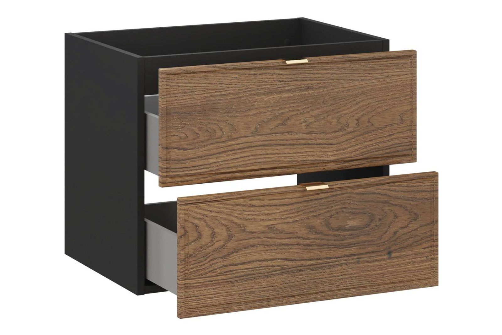 Cabinet with double washbasin 120 cm and 2 semi-columns, 2 mirrors and toilet set, Talia Casella matte black - Image 4