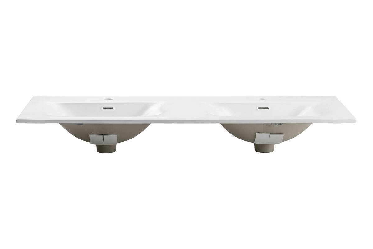 Cabinet with double washbasin 120 cm and 2 semi-columns, 2 mirrors and toilet set, Talia Casella matte black - Image 7