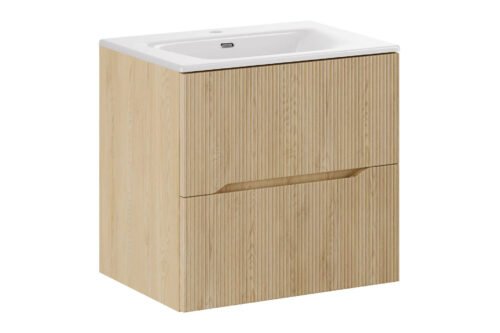 Vanity unit with washbasin, 60 cm, 2 drawers, Nordic Cremona