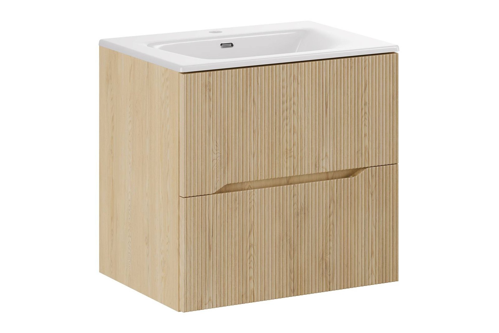 Vanity unit with washbasin, 60 cm, 2 drawers, Nordic Cremona