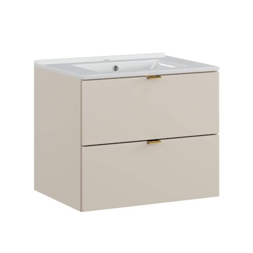 Vanity unit with washbasin, 60 cm, Dalia, cashmere