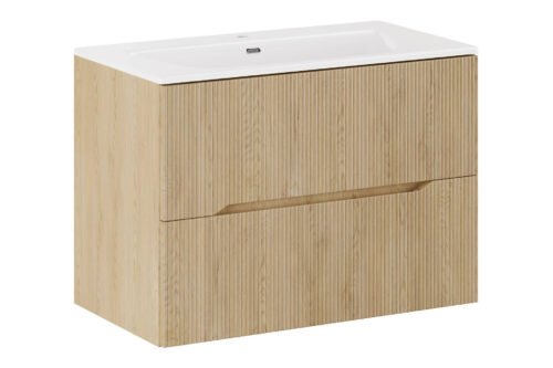 Vanity unit with washbasin, 80 cm, 2 drawers, Nordic Cremona