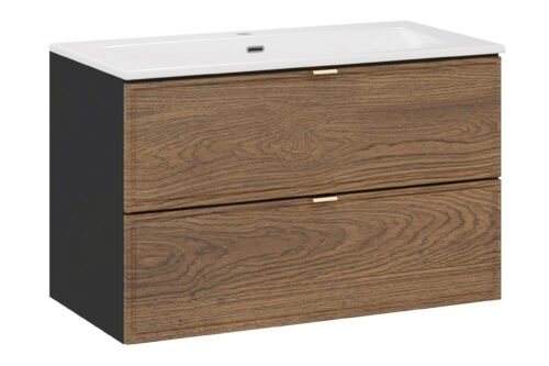 Washbasin cabinet furniture set 80 cm, 2 drawers, Talia Casella