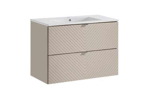 Vanity unit with washbasin, 80 cm, 2 drawers, Viva Cashmere