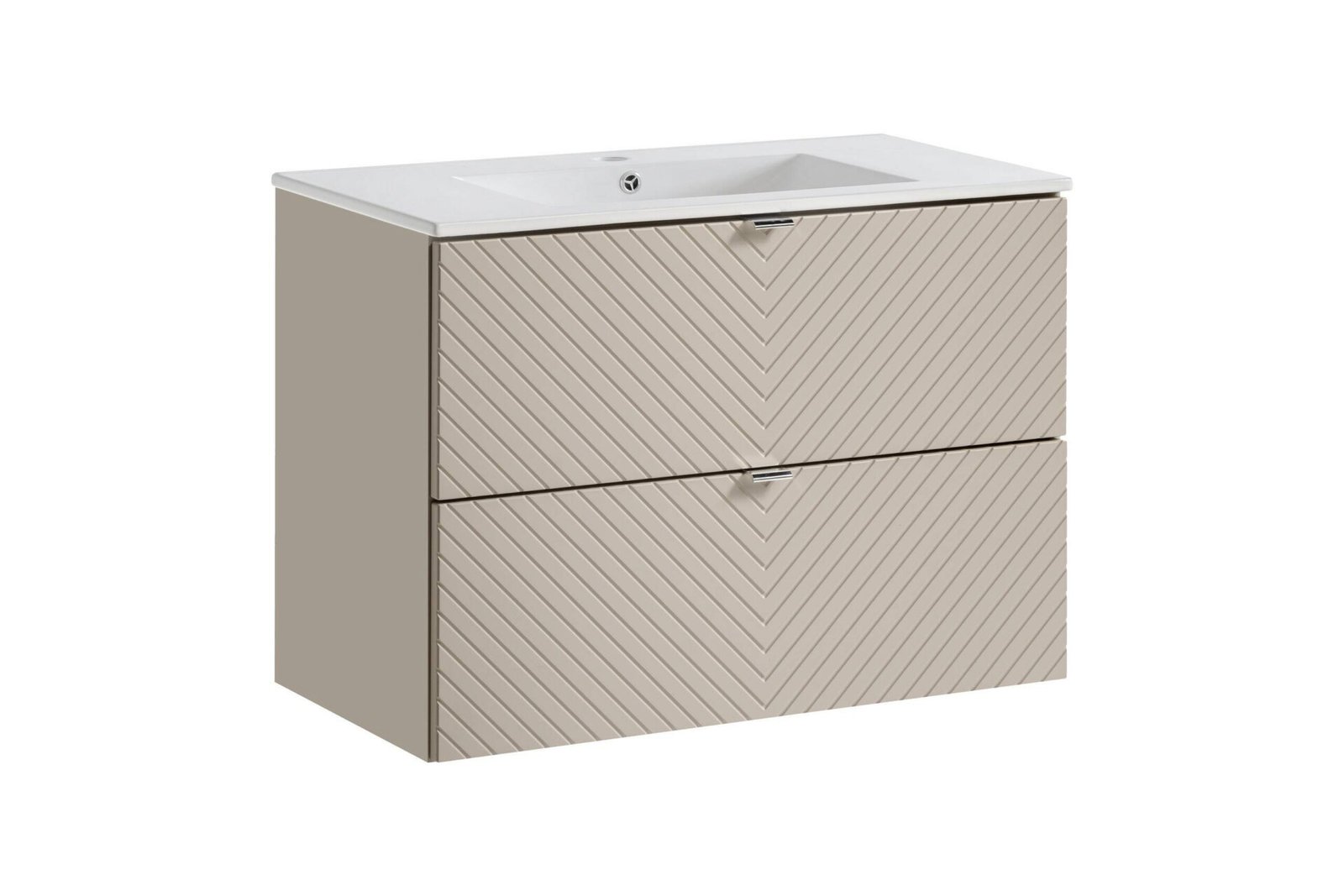 Vanity unit with washbasin, 80 cm, 2 drawers, Viva Cashmere