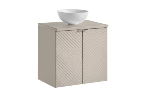 Cabinet with washbasin and 2D countertop set, 60 cm Viva Cashmere