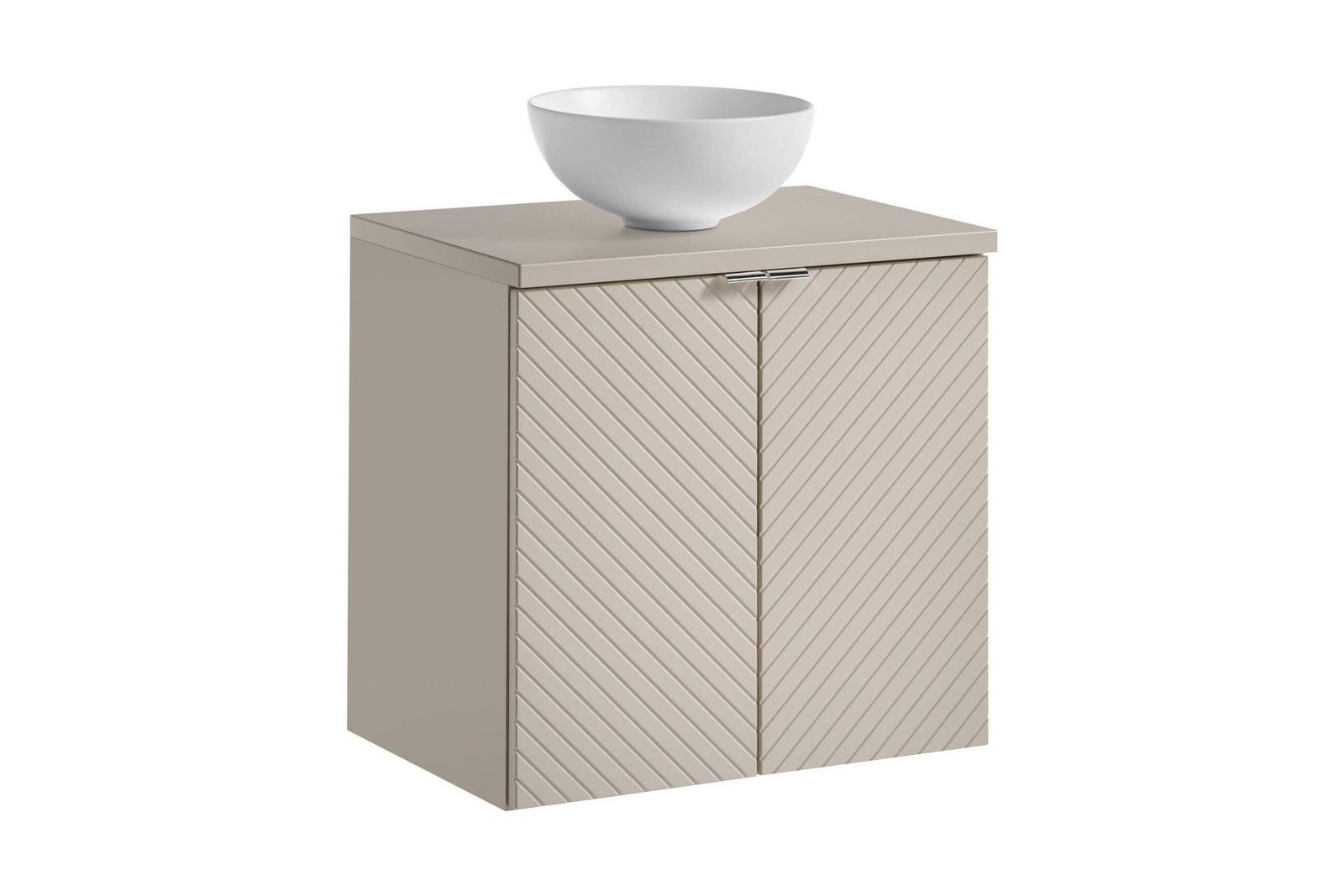 Cabinet with washbasin and 2D countertop set, 60 cm Viva Cashmere