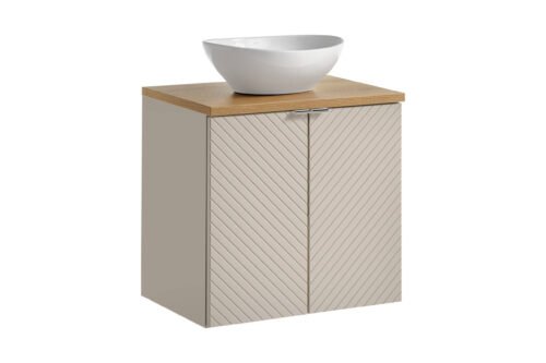 Cabinet with washbasin and countertop set 2D 60 cm Viva Cashmere Oak Coast Evoke