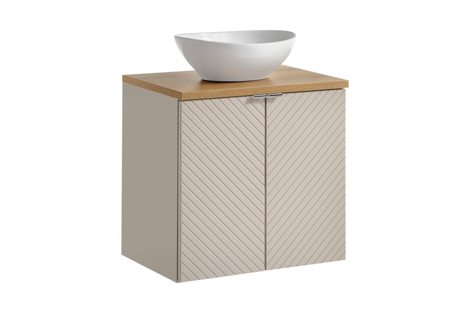 Cabinet with washbasin and countertop set 2D 60 cm Viva Cashmere Oak Coast Evoke