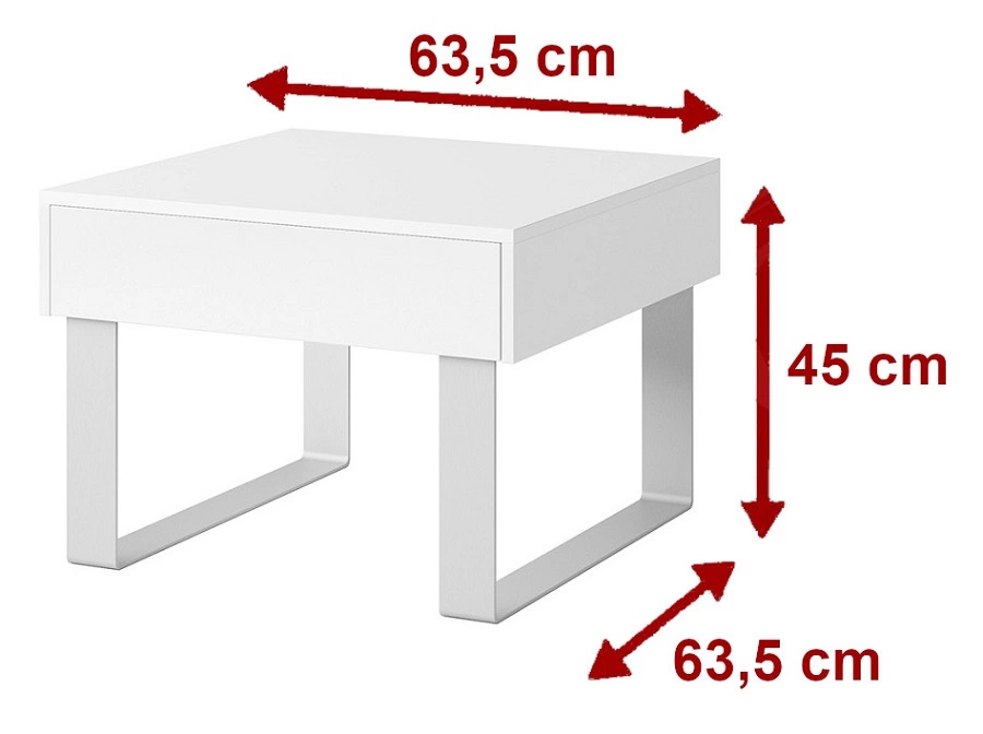 The white glossy CALABRINI XXI furniture set is an exceptionally stylish wall cabinet for the living room, with simple shapes, suitable for any interior - Image 6