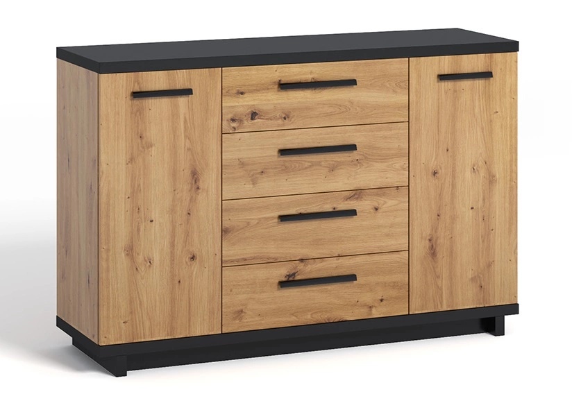 Simi GB Artisan oak/black bedroom furniture set. Modern design bedroom furniture set made of high quality laminated board - Image 5