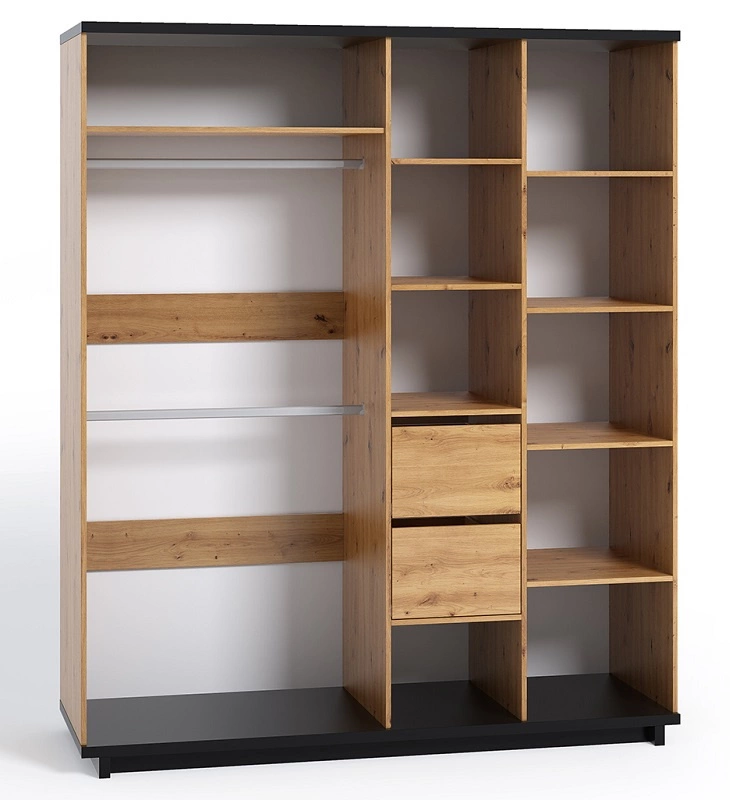 Simi GB Artisan oak/black bedroom furniture set. Modern design bedroom furniture set made of high quality laminated board - Image 3