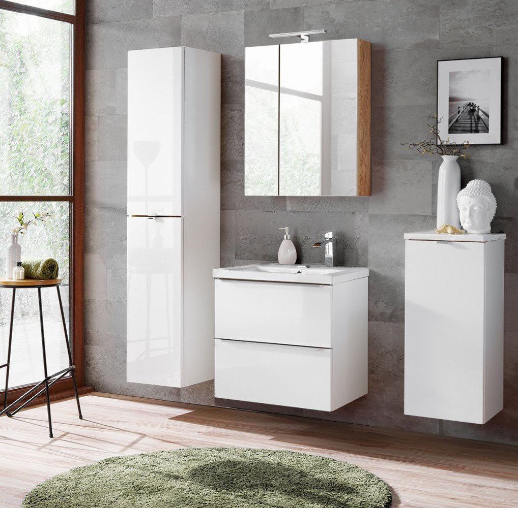 Bathroom furniture set 60 cm, white, Capri