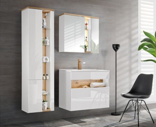Bahama White bathroom furniture set 80 cm