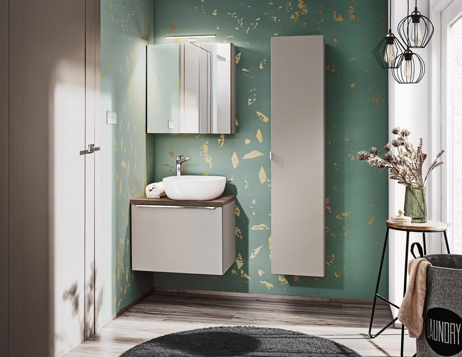 Santa Fe Taupe I Gray Bathroom Furniture Set