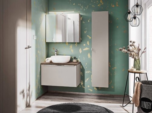 Santa Fe Taupe II Gray Bathroom Furniture Set