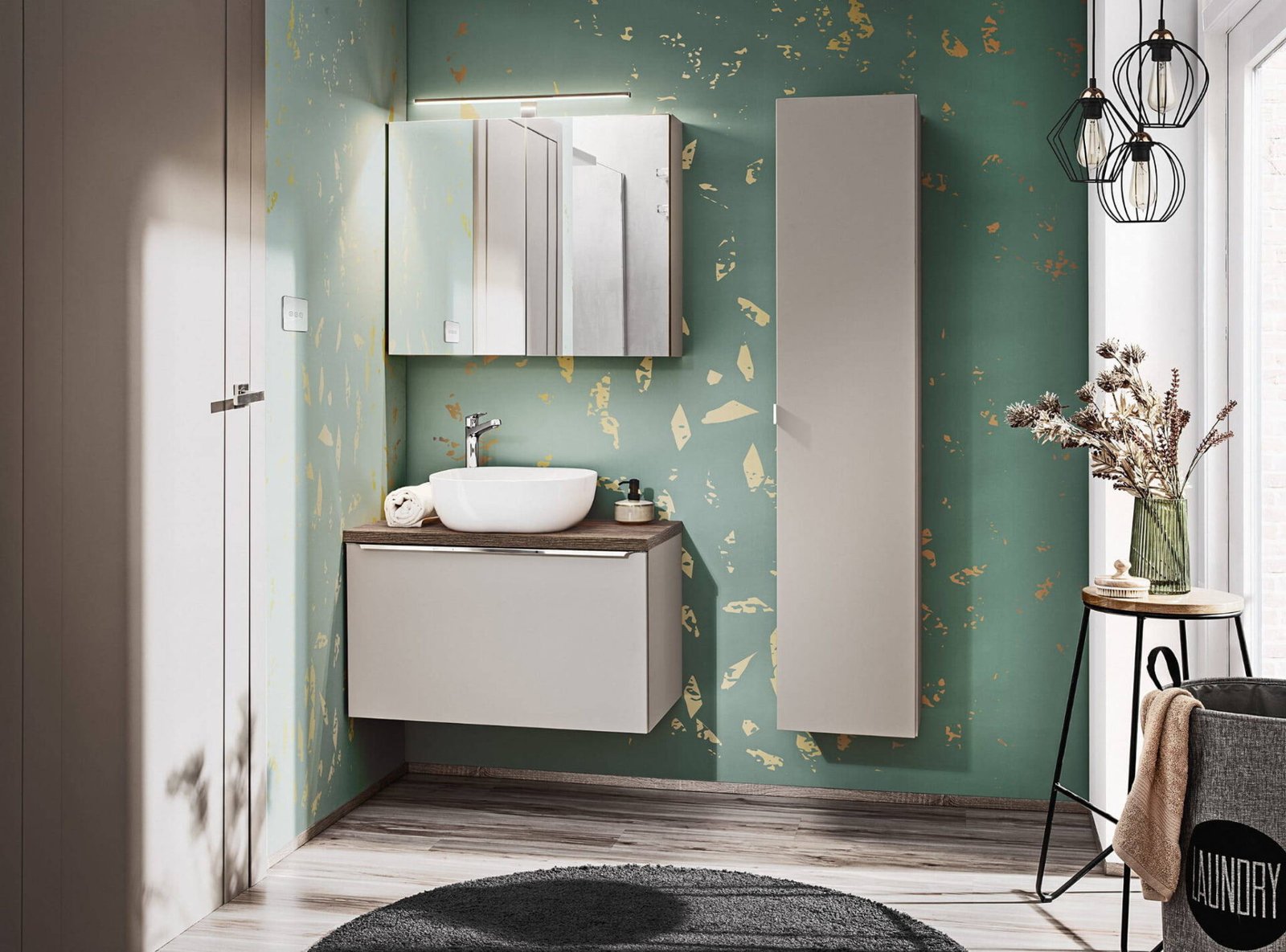 Santa Fe Taupe II Gray Bathroom Furniture Set
