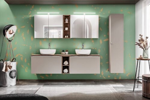 Santa Fe Taupe IV Gray Bathroom Furniture Set