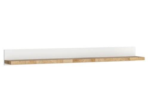 ALEMEDA 147 cm Shelf 147 cm Glossy white/Westminster oak