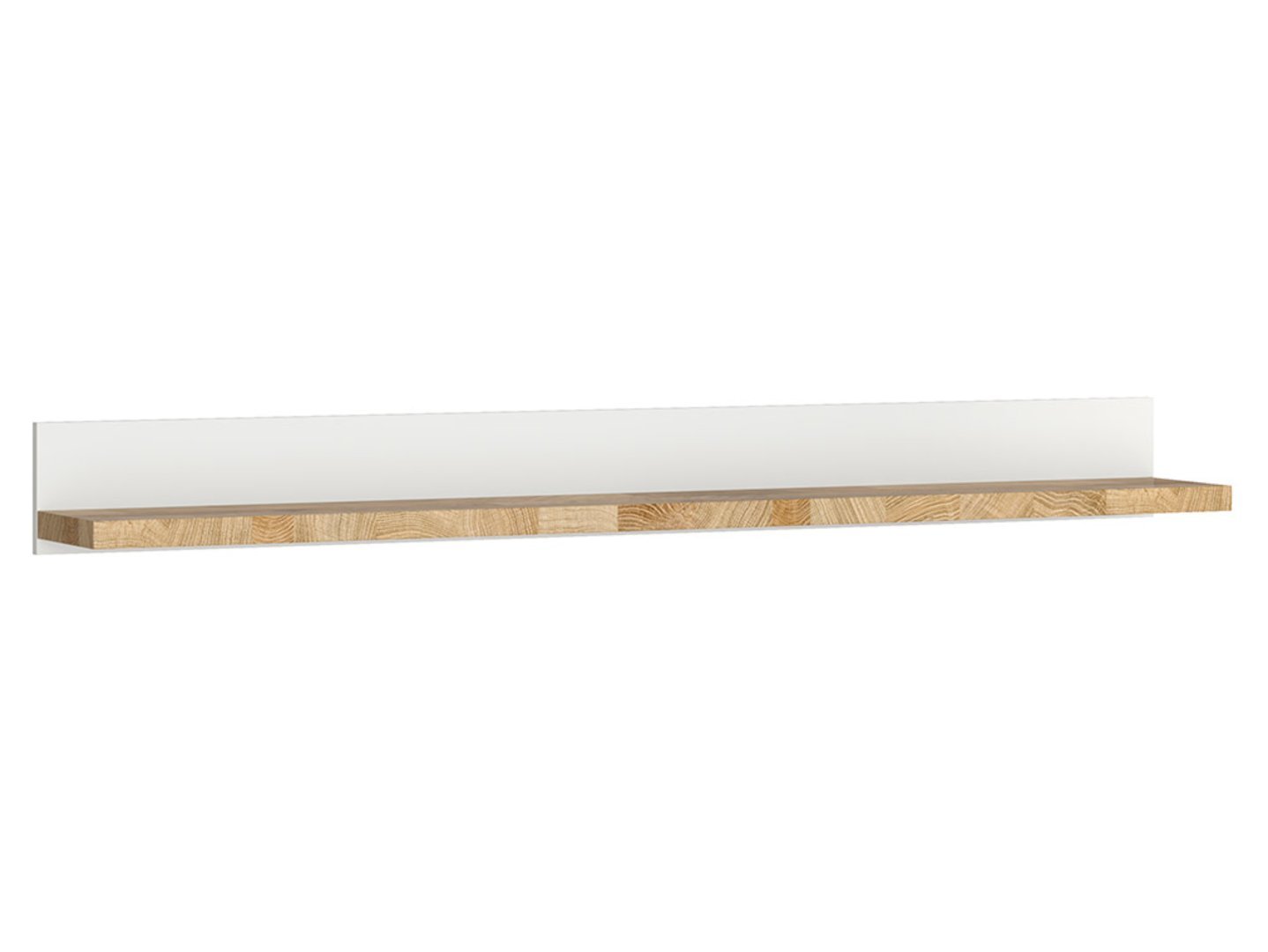 ALEMEDA 147 cm Shelf 147 cm Glossy white/Westminster oak