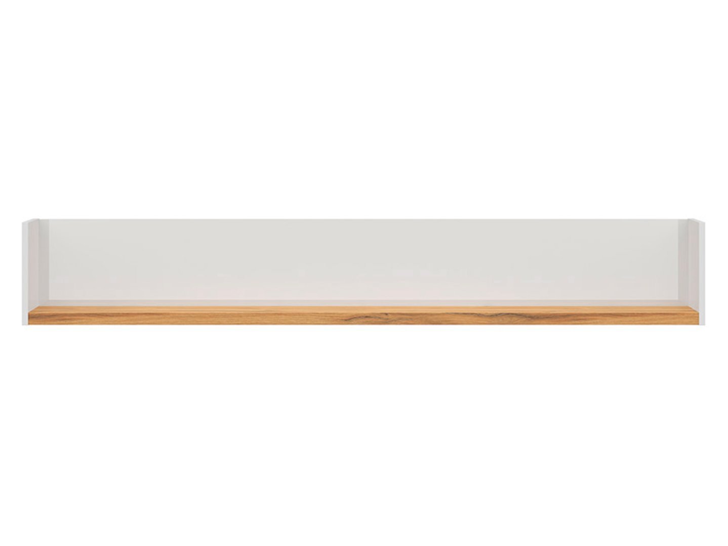 HORTON shelf 166 cm, golden oak "Grandson" / white glossy color - Image 2