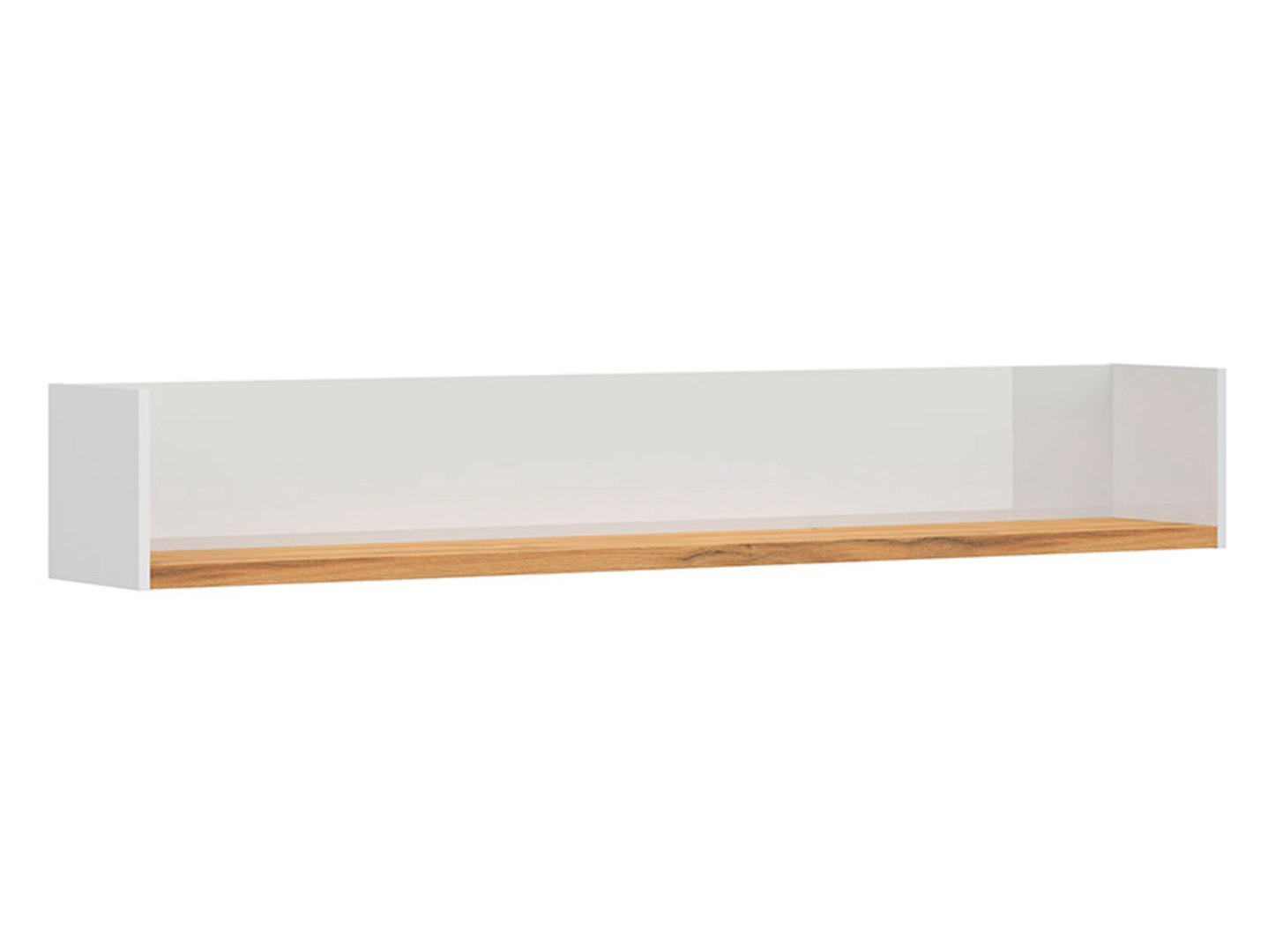 HORTON shelf 166 cm, golden oak "Grandson" / white glossy color