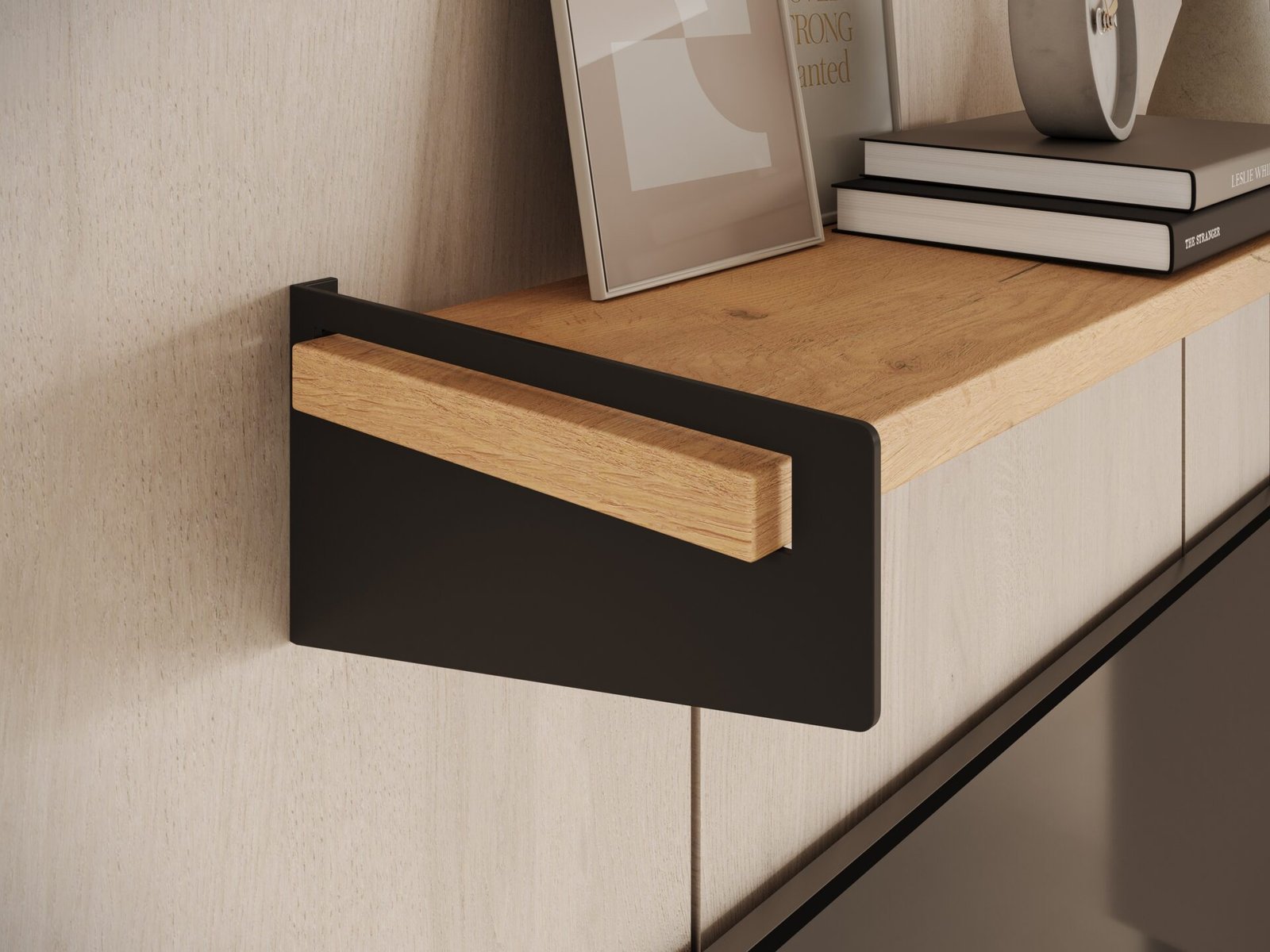 Ivi black/oak Lancelot ADRK shelf - Image 3