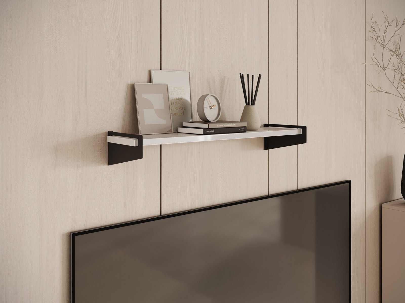 Ivi shelf black and white glossy ADRK - Image 2