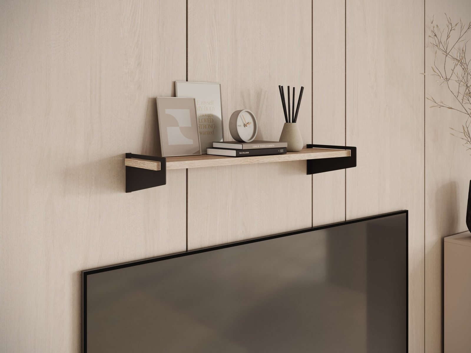 Ivi shelf, black/Sonoma, ADRK - Image 2