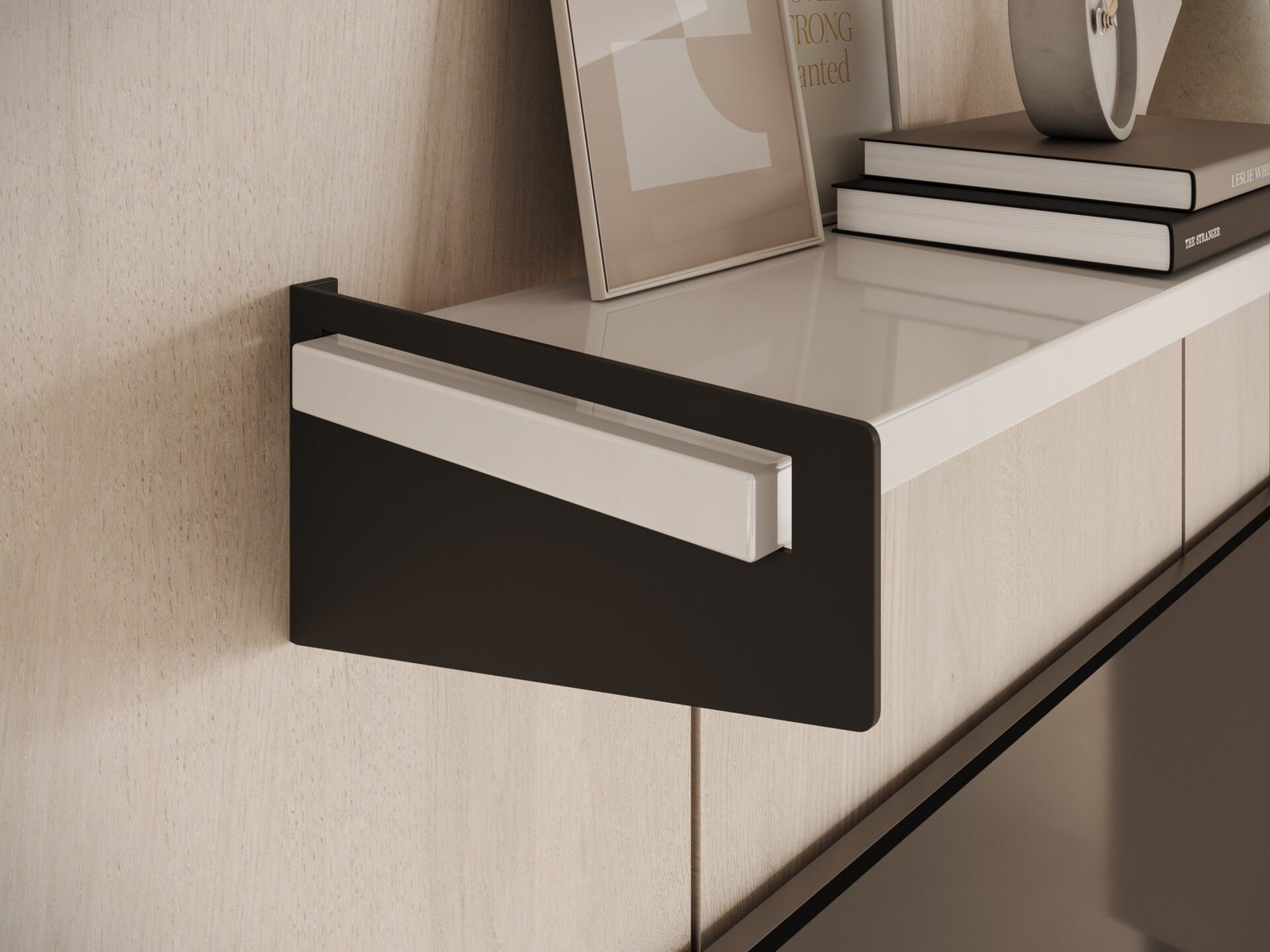 Ivi shelf black and white glossy ADRK - Image 3