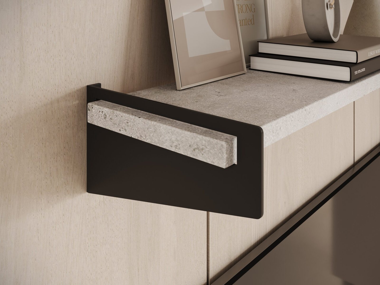 Ivi shelf, black/concrete, ADRK - Image 3