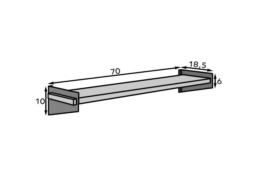 Ivi shelf, black/concrete, ADRK - Image 4