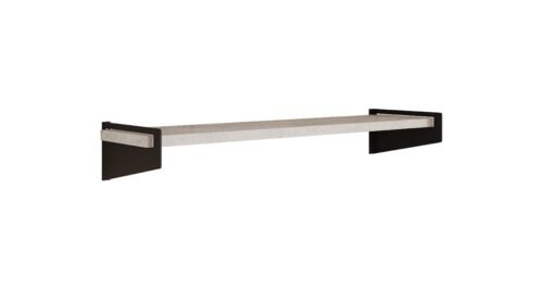 Ivi shelf, black/concrete, ADRK