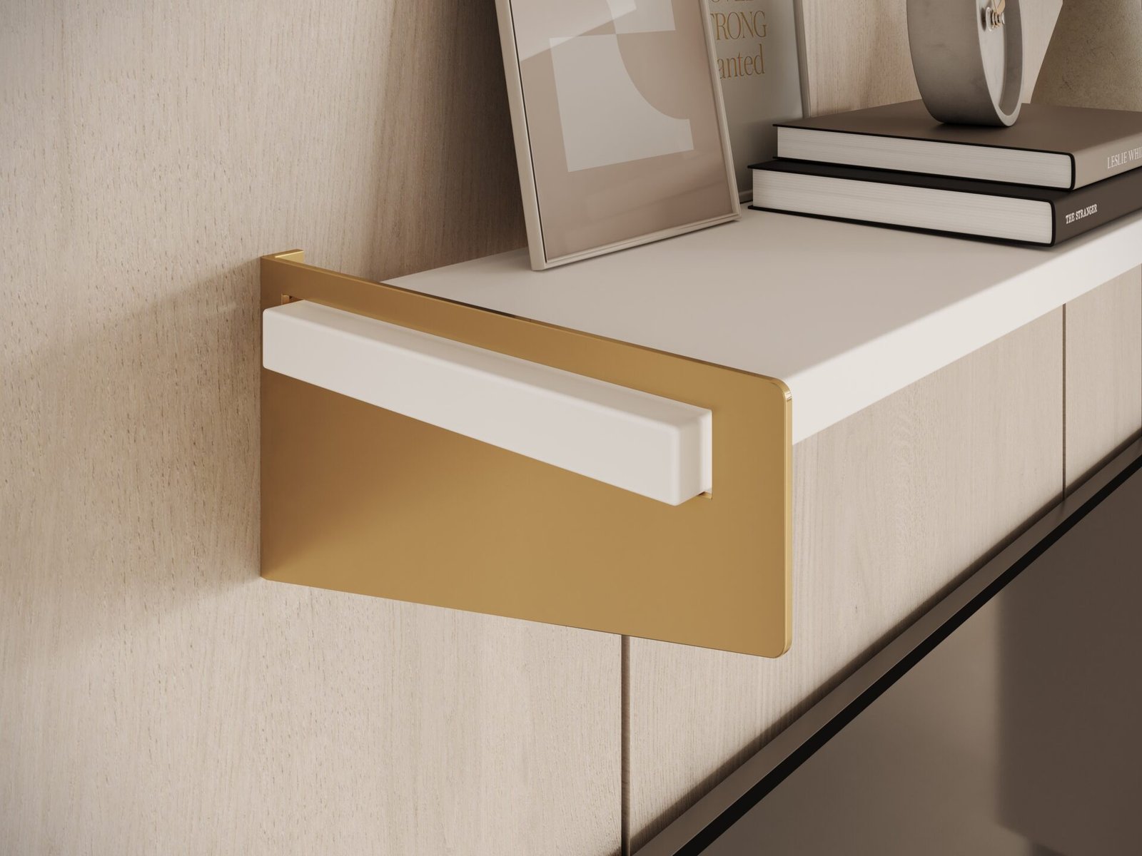 Ivi Gold/Matte White ADRK Shelf - Image 2