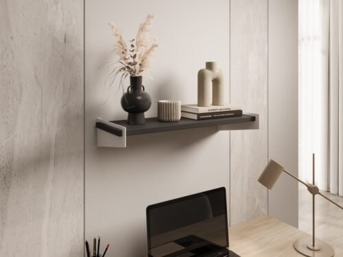 Ovo shelf, white/black, ADRK