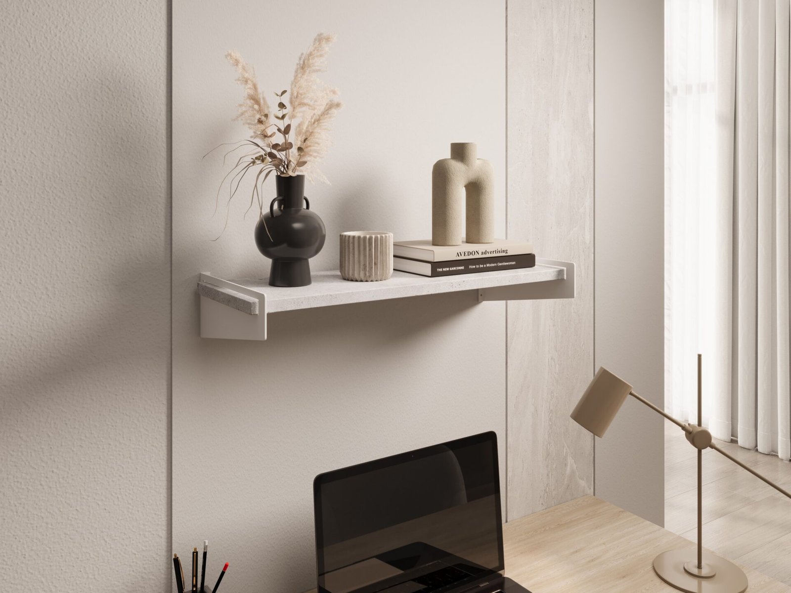 Ovo shelf, white/concrete, ADRK - Image 2