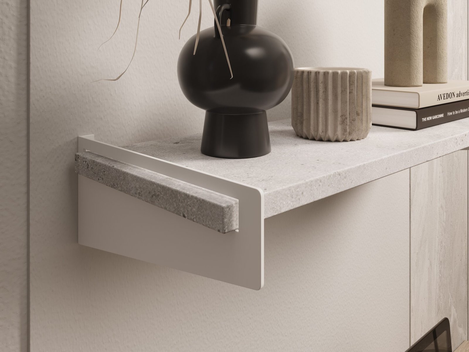 Ovo shelf, white/concrete, ADRK - Image 3