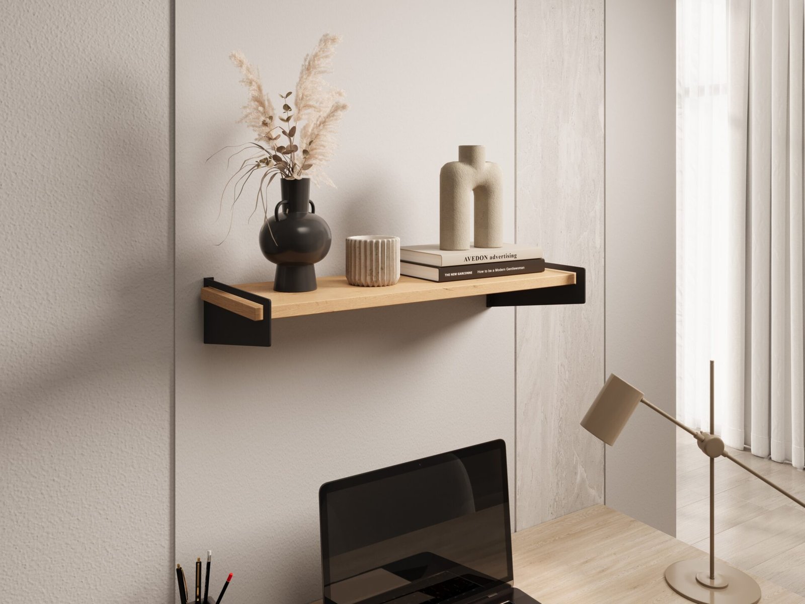 Ovo black/oak Lancelot ADRK shelf - Image 2