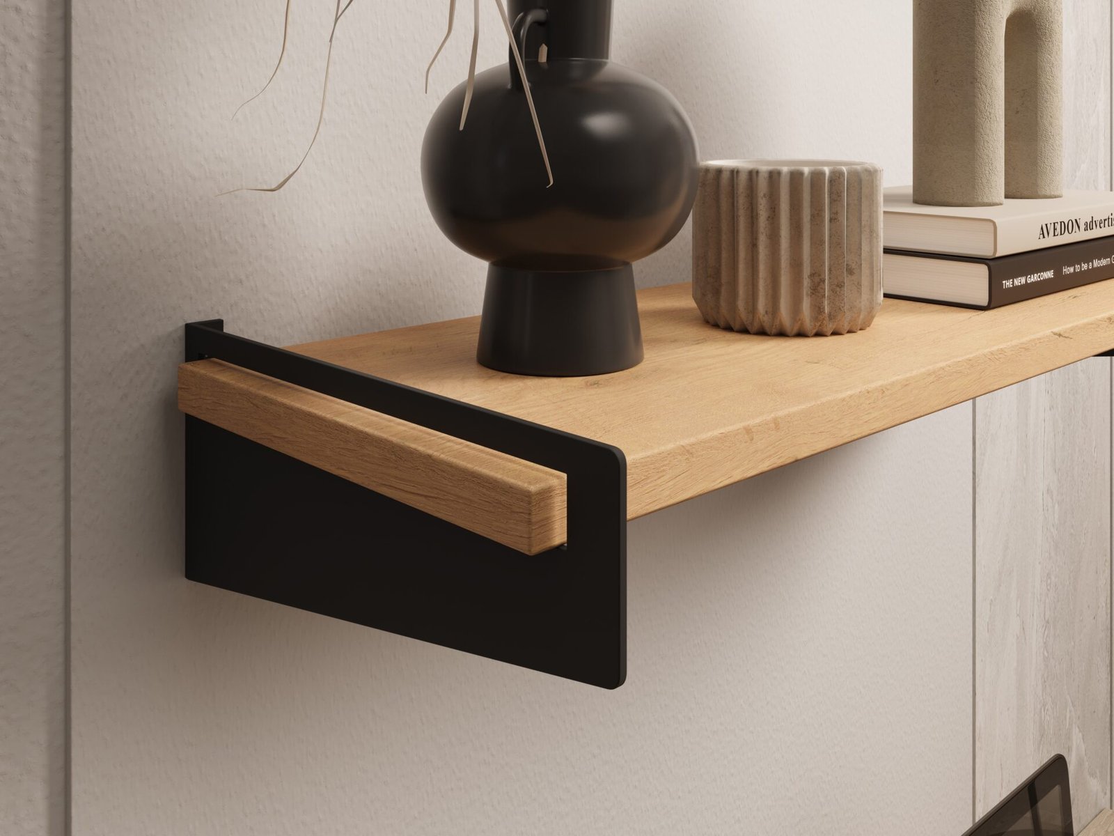 Ovo black/oak Lancelot ADRK shelf - Image 3