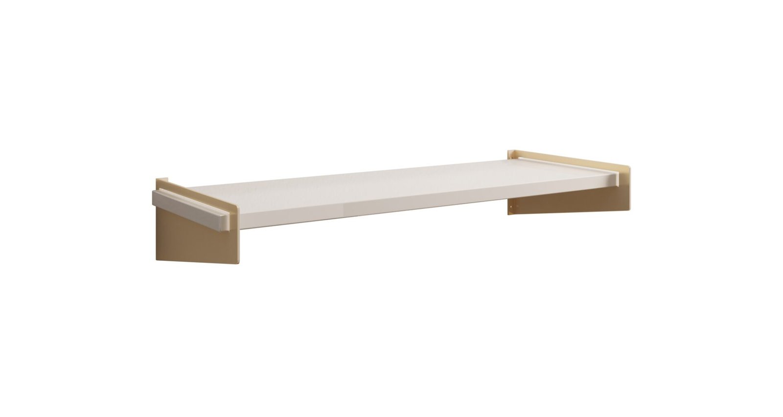 "Ovo" shelf, gold/white, glossy, ADRK