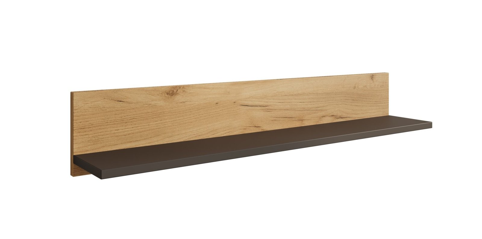 Ravi shelf, oak color, gold/black, ADRK