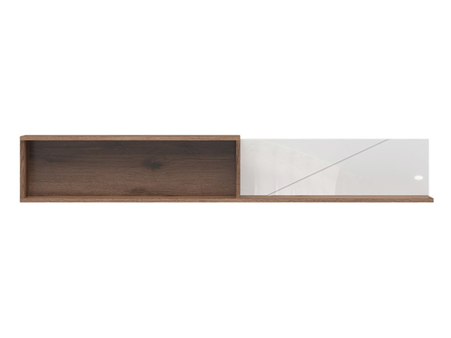 FORN hanging shelf 156 cm dark oak delano/white high-gloss - Image 2
