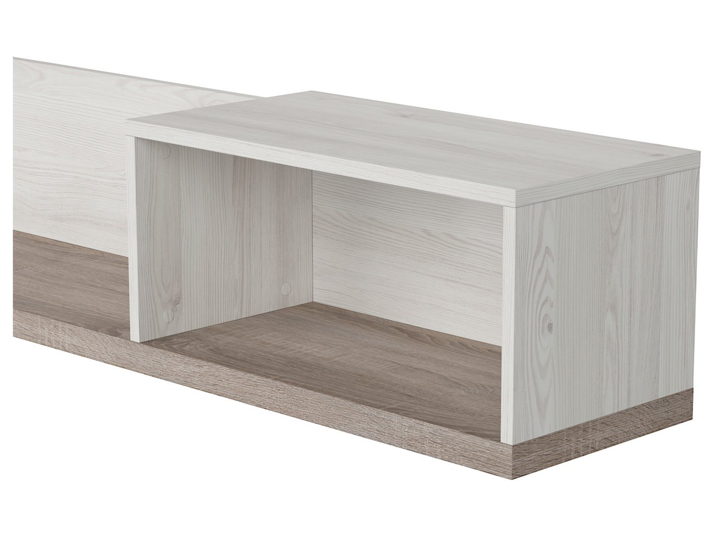 LUCA JUZI hanging shelf 141 cm light Sibiu larch/dark sonoma oak - Image 3
