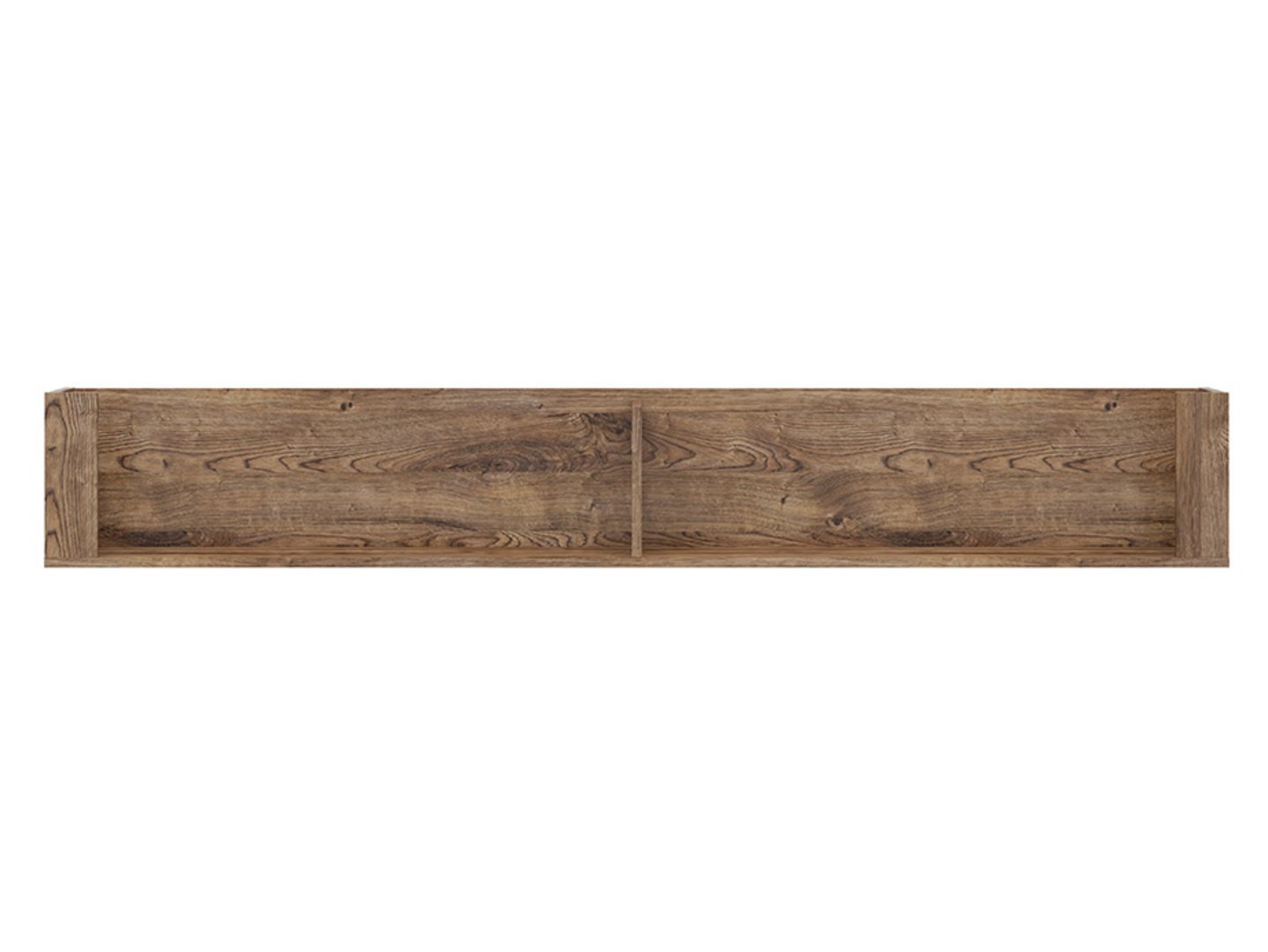 TORIN hanging shelf 180 cm, grooved oak brown color - Image 2