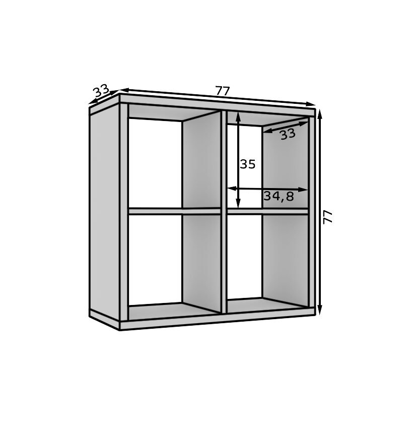 Cleo III bookshelf, white, ADRK - Image 4
