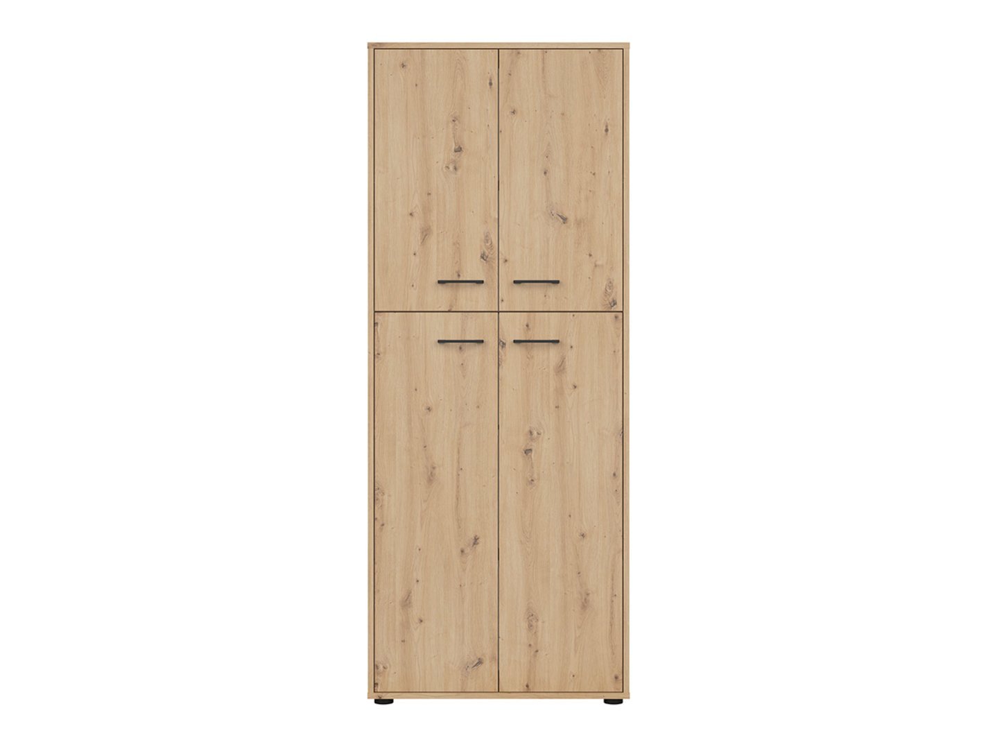 SPACE OFFICE 4-door bookcase, 80 cm, faux oak color