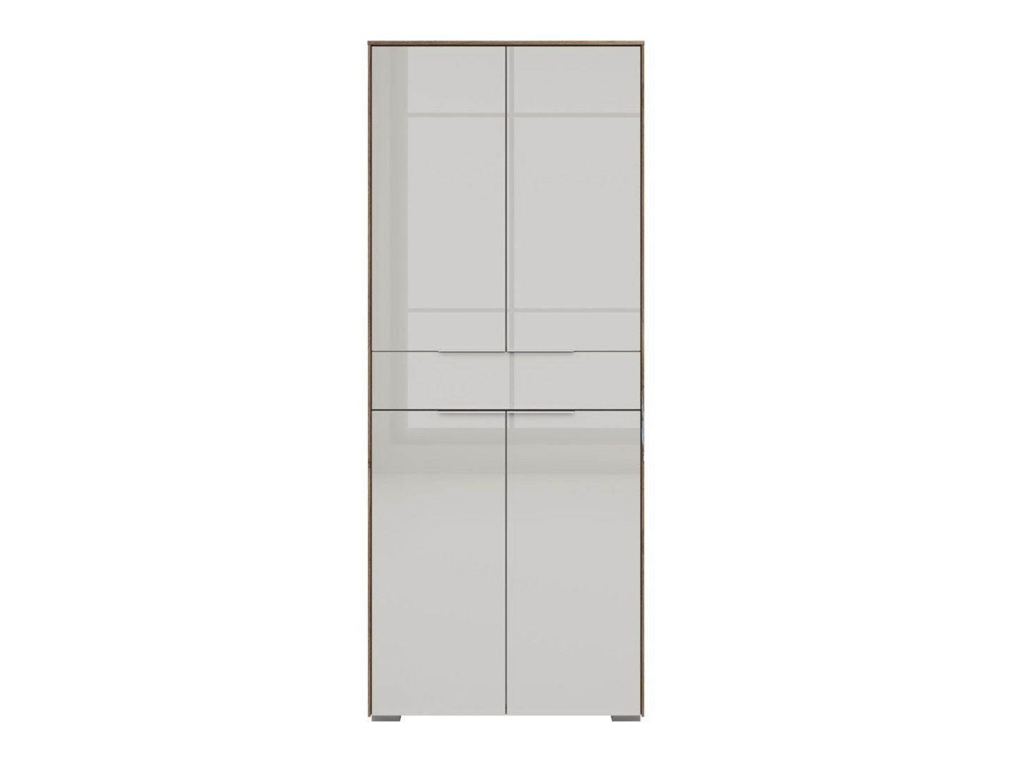 Nevada 4-door bookcase with drawer, 81 cm, dark flag oak - Image 3